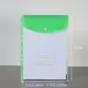 Bolsa para arquivo transparente de 11 furos pp fecho de pressão à prova d'água bolsa de armazenamento de material de arquivo A4 com elástico colorido porta-cartões bolsa de folhas soltas atacado