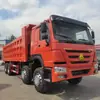 Ventas de Exportación a Largo Plazo de Volquetes Usados de Cuatro Ruedas Delanteras y Ocho Ruedas Traseras, Volquetes de Ingeniería Howo, Ocho Ruedas Traseras