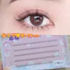 Pescado Xiaoya X09 pestañas inferiores pestañas postizas femenina natural simulación pieza completa tallo fino transparente injerto maquillaje de novia
