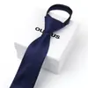 Vestido Preguiçoso Zíper Gravata Masculino Preto Estilo Coreano Casamento Noivo Estreito Zíper Fácil de Puxar Sem Nó Moda Masculina