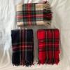 Año Nuevo Atmósfera Roja Bufanda de Cuadros Rojos Regalo de Navidad Chal de Punto Otoño e Invierno para Mujer Bufanda Cálida que Combina con Todo
