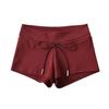 Pantalones Deportivos Casuales de Verano de Cintura Alta Estilo Hong Kong Shorts para Mujer Pantalones Deportivos con Cordón Diseño de Moda Pantalones de Pierna Ancha Pantalones Cortos Ajustados Pantalones Rectos