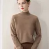 Suéter de Cachemir 100% Puro Kangsai Ni de 14.5 Micrones para Mujer, Tejido de Punto Holgado, Top Base, Ropa Interior