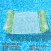 Nuevo Individual Portátil Perlescente Transfronterizo Fila Flotante Inflable Plegable con Malla PVC Engrosado Ecológico Hamaca de Agua de Doble Tubo