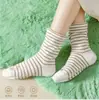 Calcetines para Dormir, Calcetines para Aire Acondicionado, Calcetines de Maternidad para Mujer, Calcetines Cálidos Sueltos de Otoño e Invierno para Uso en Casa, Calcetines de Media Pantorrilla para Mujeres Embarazadas, Rayados