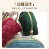 2025 Nuevo Modelo Billetera para Monedas Cartera Acolchada de Comercio Exterior Cartera Mini de Monedas de PU Bolsa para Llaves Cierre de Cremallera con Cadena