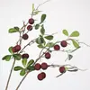 Fruta Simulada de Mirto Bayas Ramas de Mirto Sala de Estar de Hotel Proyecto de Decoración Suave Arreglo Floral de Boda Adornos Ramas y Flores