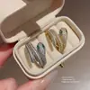 Anillo de Apertura de Flor con Forma de Serpiente Chapado en Oro Real con Circonita para Mujer Estilo Ins Lujo Ligero Anillo de Dedo de Alto Nivel Joyería de Moda Popular en Internet
