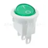Interruptor Redondo em Forma de Barco com um Pequeno Interruptor Redondo em Cima e em Baixo, 15mm Kcd11, 3 Pinos, 2 Velocidades, Interruptor Verde Transparente