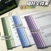 Pasta com Hastes de Puxar Espessadas Inserir Grande Capacidade Estudante Haste de Puxar Transparente Material de Escritório Pasta Clipe Seco