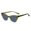 Gafas de sol de ojo de gato con montura grande de moda transfronterizas europeas y americanas para mujer y hombre 88010 moda ins patilla de resorte gafas de sol polarizadas