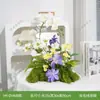 Hy-Dv4Arranjos Florais Artificiais e Decorações com Plantas Verdes para Mesas de Jantar, Exposições de Flores Artificiais de Luxo para Recepções de Hotéis
