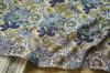 Vestido Fashion Azul Calmo com Flor em Relevo Tecido Jacquard de Seda Dourada Costura Bolsas Femininas Tecido Decorativo Tingido em Fio