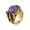 Anillo de acero inoxidable con personalidad de hip hop estilo punk con diseño retro popular transfronterizo entre Europa y Estados Unidos