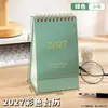 Calendario de Escritorio Pequeño Inglés al por Mayor 2027 Simple Color Sólido Calendario Morandi Nota de Escritorio Mensaje Adorno Pequeño