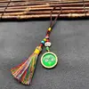 Xizang pingente de borla olho do Deus da Riqueza de cinco vias para interior de carro pendurado Rei zachilam Guanyin de quatro braços Mãe Verde