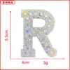 En stock color blanco parche con letras de pedrería pegatinas de tela accesorios para ropa fabricantes de accesorios suministro directo
