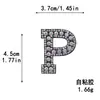 Estoque de liquidação: Strass hot-fix de 4,5 cm, patches de tecido DIY multicoloridos com letras em inglês para roupas, sapatos e chapéus