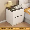 Mesita de noche para dormitorio del hogar Lujo ligero Sensación de alta gama Armario de almacenamiento pequeño para habitaciones de alquiler Dormitorio principal Armario de almacenamiento de noche de nuevo estilo