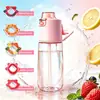 Garrafa Borrifadora Perfumada Copo de Água Sabor Fruta para Crianças Que Pode Borrifar Água para Mudar o Sabor, Aroma Multissabor, Copo Divertido