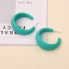 Pendientes geométricos con forma de C y explosiones de celebridades de TikTok, pendientes exagerados de colores caramelo, joyería acrílica para mujeres.