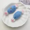 Acessórios de Doce de Lã Colorida Tricotados Macaron Pequenas Peças DIY Feitas à Mão Roupas Infantis Acessórios de Cabelo Materiais de Tricô