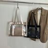 Este popular bolso transparente de gran capacidad de verano para mujer, nuevo bolso de hombro de gelatina de moda 2025, bolso de mano de estilo occidental.
