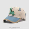 Gorra de pana para niños de otoño e invierno con diseño de dinosaurio 3D, gorro cálido para niños y niñas de 3 años, gorra de béisbol