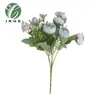Flores artificiales, brotes de té de primavera, brotes de té pequeños de colores otoñales, flores de seda de lujo ligero, flores artificiales para sala de estar, mesa de comedor, decoración del hogar, arreglo floral al por mayor
