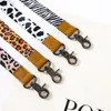 Lanyard para Teléfono Móvil Corto Estampado de Cuero PU con Hebilla, Llavero con Memoria USB, Colgante de Correa, Correa de Muñeca de Cinta