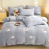 Funda de edredón de forro polar de coral de leche engrosada de doble cara para invierno, pieza única de forro polar de invierno 150x200, funda de edredón de franela de 1.5 metros