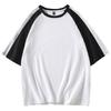 Camiseta de algodão com manga de ombro da marca da moda, hip hop, manga de cinco pontas, vestido de classe, camisa cultural, logotipo impresso, estilo universitário, atacado personalizado