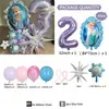Nuevo Anime Reina de Hielo Congelada Globo de Película de Aluminio Estrella Explosiva Temática Set de Cumpleaños Aniversario para Niños