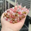 Té de Cáscara de Sandía Natural Cristal de Cristal Pulsera de Cristal Piedra Original Regalo Original para Pareja Regalo de Vacaciones Joyería al por Mayor Mujeres