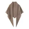 Xale Grande 100% Lã Pura para Mulheres Cachecol de Cor Sólida Cachecol Triângulo Outono e Inverno Casual Versátil Sala com Ar Condicionado Estilo Preguiçoso Quente