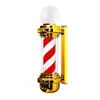 Caja de luz para salón de belleza de fábrica Luz de bombilla cromada Salón de peluquería Barbería Luz de giro pared impermeable Poste de barbero