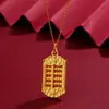 Plata Pura 999 Nuevo Estilo Chino Brújula de los Ocho Tesoros Calabaza de Guanyin Collar de Guanyin Nuevo Modelo Popular Collar del Año Zodiacal Regalo