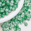 Cuentas de palomitas de maíz de vidrio agrietado de 10 mm, cuentas de vidrio pintadas, cuentas de joyería hechas a mano, accesorios de joyería antiguos de bricolaje al por mayor