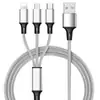 Cable de Datos Multifunción de Carga Súper Rápida de 120W Adecuado para Teléfonos Móviles Apple, Huawei, Honor y Android, Cables de Carga Uno a Tres