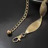 Cadena de Cintura de Hojas Metálicas Transfronteriza con Perlas Plateadas y Cadena, Accesorio de Alta Gama para Mujer para Vestidos, Decoración Versátil, Estilo Retro Europeo y Americano