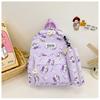 2024 Nova Mochila Escolar Pequena de Desenho Animado Mochila Feminina Fofa com Estojo de Lápis Bolsa Infantil Estilo Ocidental Mochila Escolar para Jardim de Infância