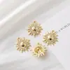 Pingente de Diamante Banhado Pendurado Full Diamond Girassol Europeu e Americano Olho de Hórus Estrela de Oito Pontas Acessórios de Joias DIY Pingente de Colar Brincos