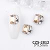 Internet Celebrous Explosive Nail Art Crystal Pile Drill Finished Super Flash Crooked Heart Retangular Right Angle Handmade Pearl Nail Ornament