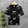 Comercio exterior fabricantes hombres manga corta verano delgado estampado de letras media manga camiseta joven ins marca de moda media manga ropa de hombre