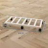 Bandeja rectangular para macetas móviles, hierro forjado con ruedas, ruedas universales, transpirable, engrosada, tamaño grande, base cuadrada para plantas verdes