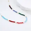 Elegante Collar de Clavícula de Cristal Multicolor Versátil Collar de Perlas de Agua Dulce con Cuentas para Mujer Joyería de Moda Transfronteriza Venta al por Mayor