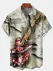 Camisa Hawaiana de Verano Nueva para Hombre Transfronteriza Europea y Americana Moda Casual Holgada de Manga Corta