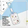 Cordão de estudante com porta-cartão rígido, apresentando um design original de cachorrinho, para crachás escolares, cartões de refeição e crachás de trabalho.; uma capa protetora para evitar perdas