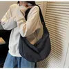 Bolsa Tote Plisada de Alta Gama para Mujer, Estilo Coreano de Moda Tendencia, Bolso de Hombro Cruzado de Gran Capacidad, Bolso Simple de Axila, Comercio Exterior