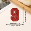 Parches bordados de letras inglesas 26 y números con lentejuelas rojas más vendidos transfronterizos con adhesivo termofusible para decoración de ropa